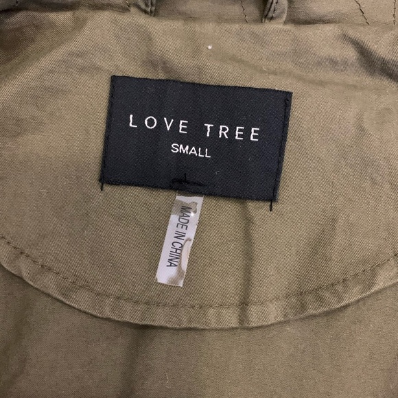 Love Tree Olive Green Women's Jacket - Picture 6 of 6